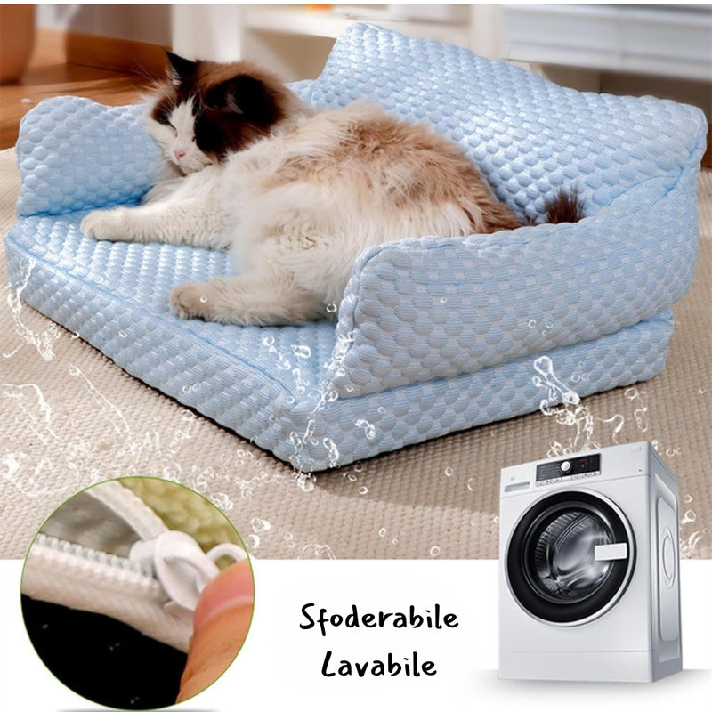 Divanetto Fresco Relax™️🐶😺cuccia in seta di ghiaccio
